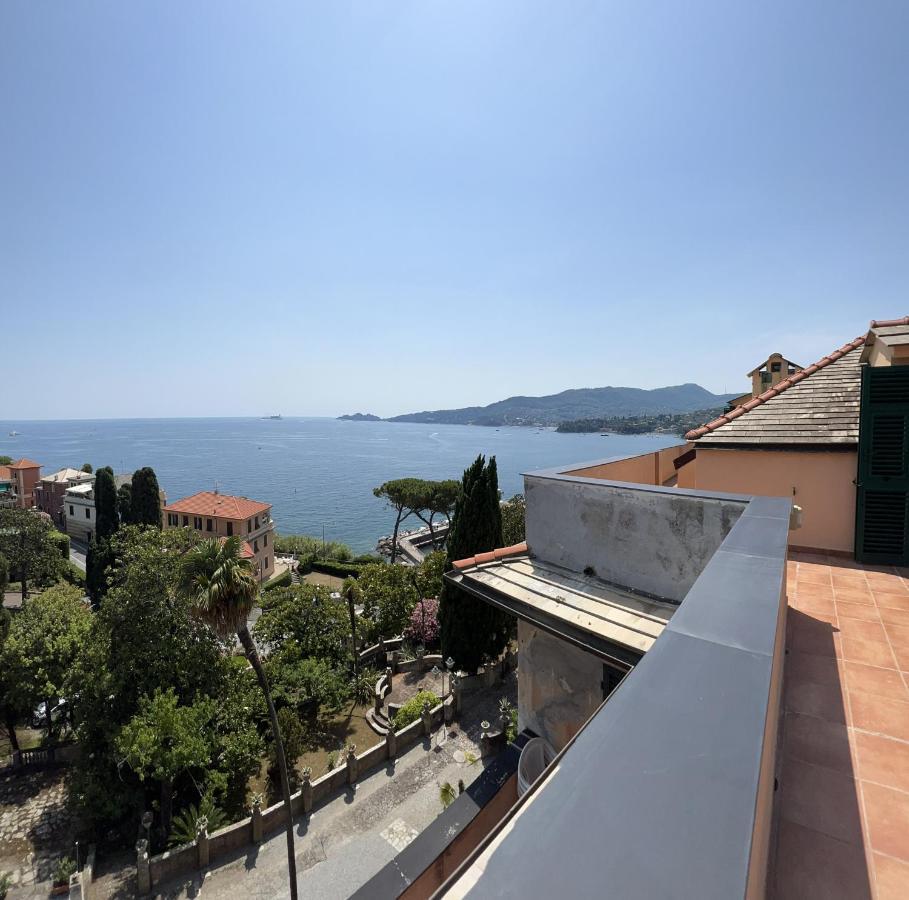 Welcome Riviera - Attico San Faustino 165 Mq Piu 110 Mq Di Terrazza- In Villa 700 ,Vista Mare Strepitosa-100 M Dalla Spiaggia-Parking Esclusivo Rapallo Eksteriør billede