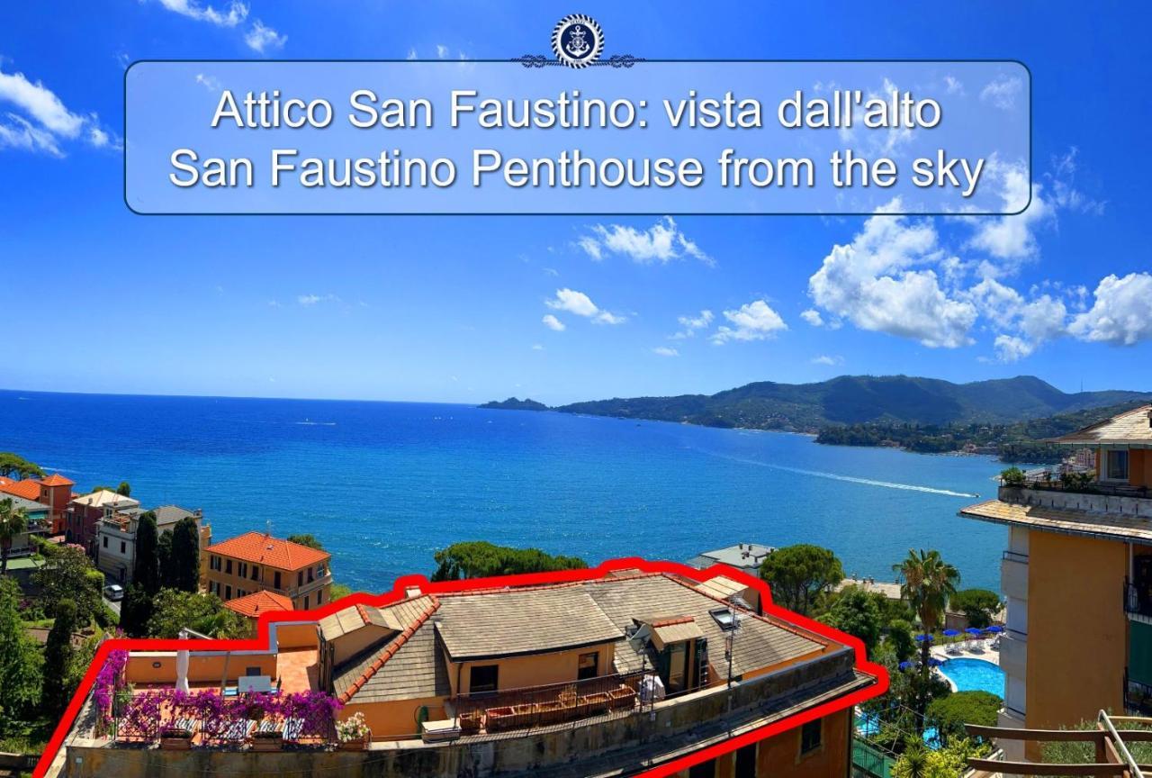 Welcome Riviera - Attico San Faustino 165 Mq Piu 110 Mq Di Terrazza- In Villa 700 ,Vista Mare Strepitosa-100 M Dalla Spiaggia-Parking Esclusivo Rapallo Eksteriør billede